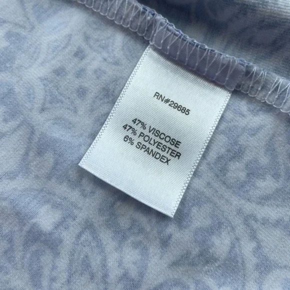 Pendleton Blue White Medallion Tile Print Wrap Dress Med - Picture 4 of 4